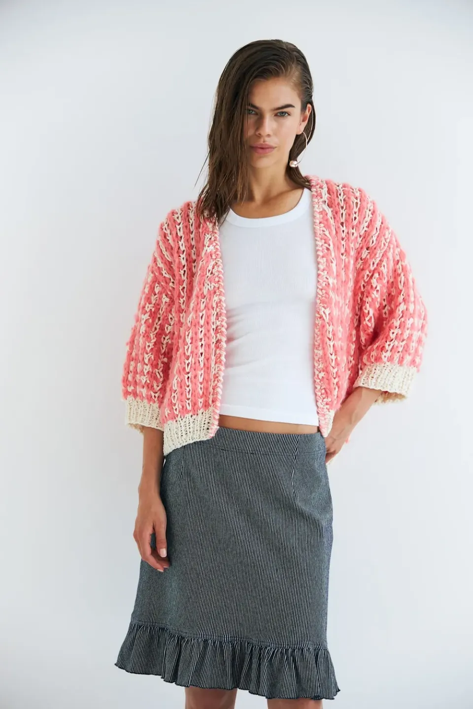 DAWNXDARE Annie 420 Melon cardigan strikket bomuld
