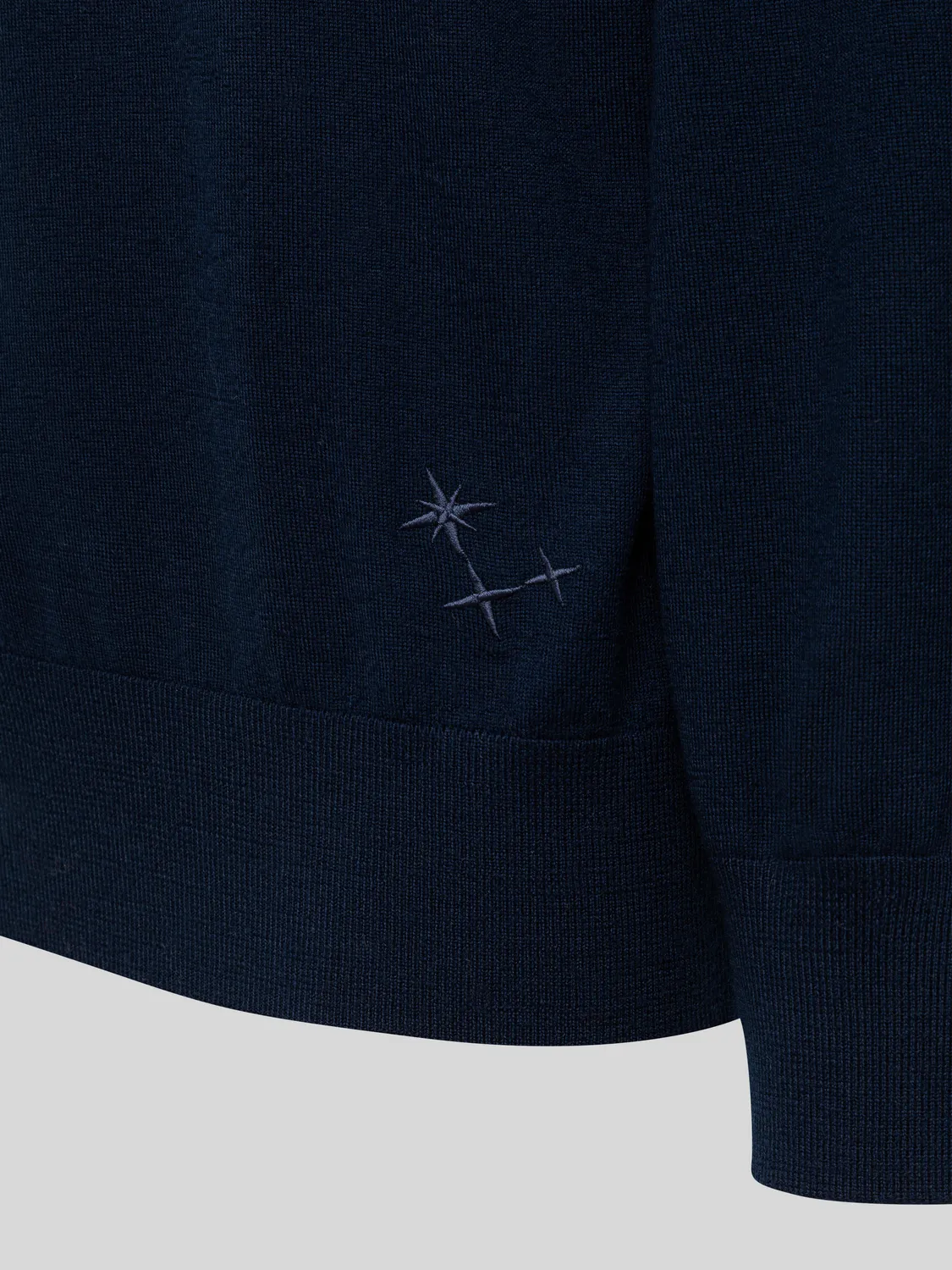 Laneus Merino Wool rullekrave navy merinould