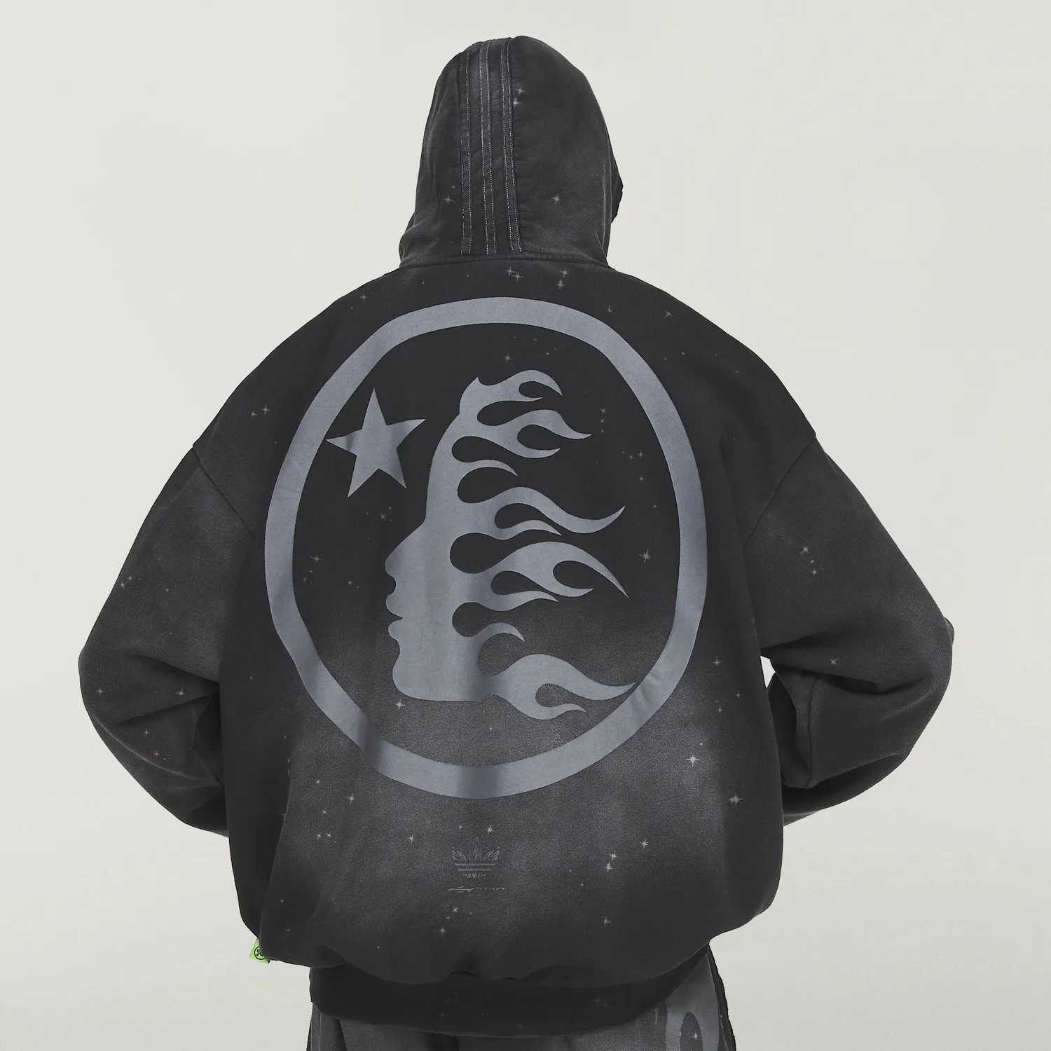 Hellstar x Adidas hoodie sort heavyweight
