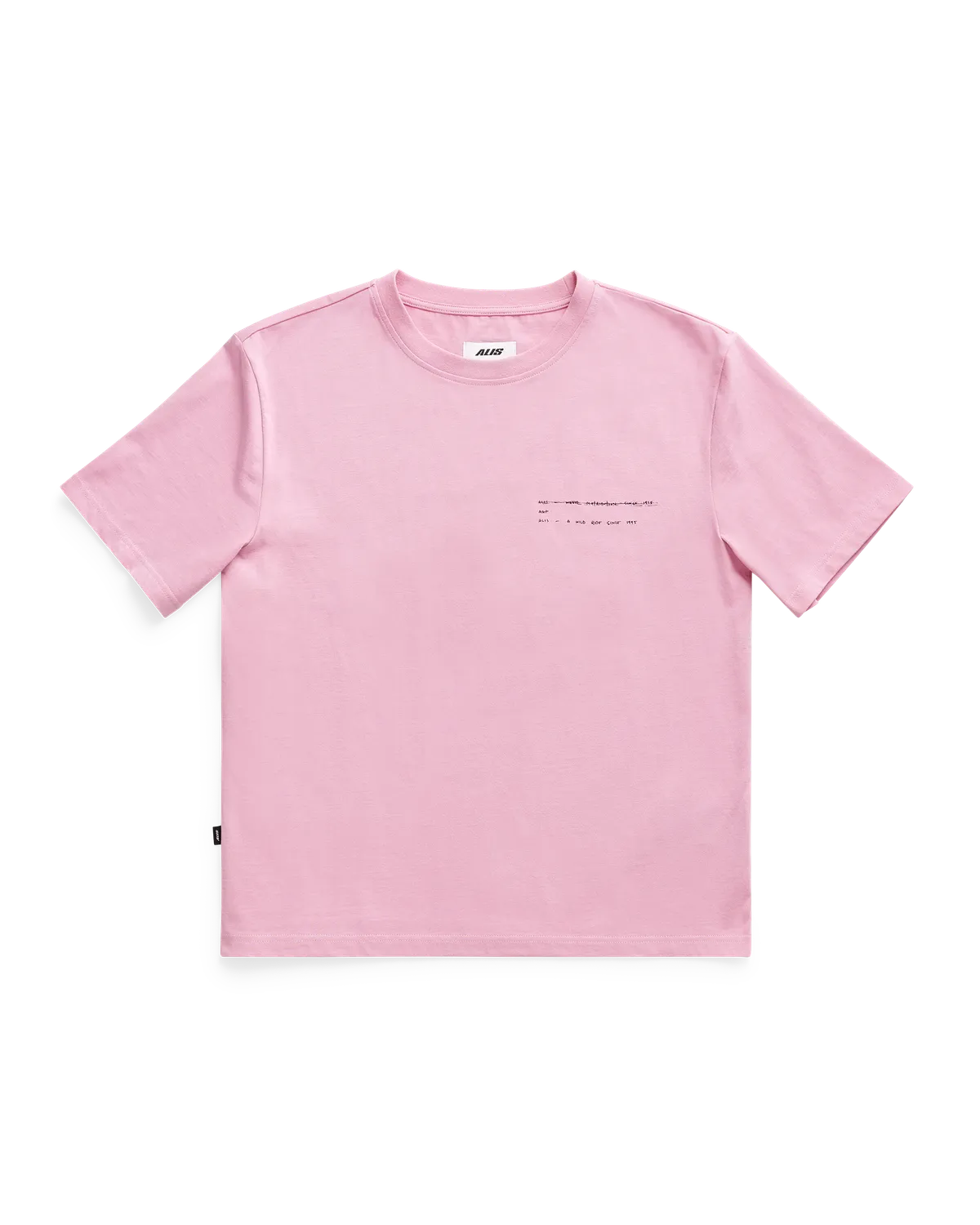 Alis Torey Cropped t-shirt solid pink bomuld