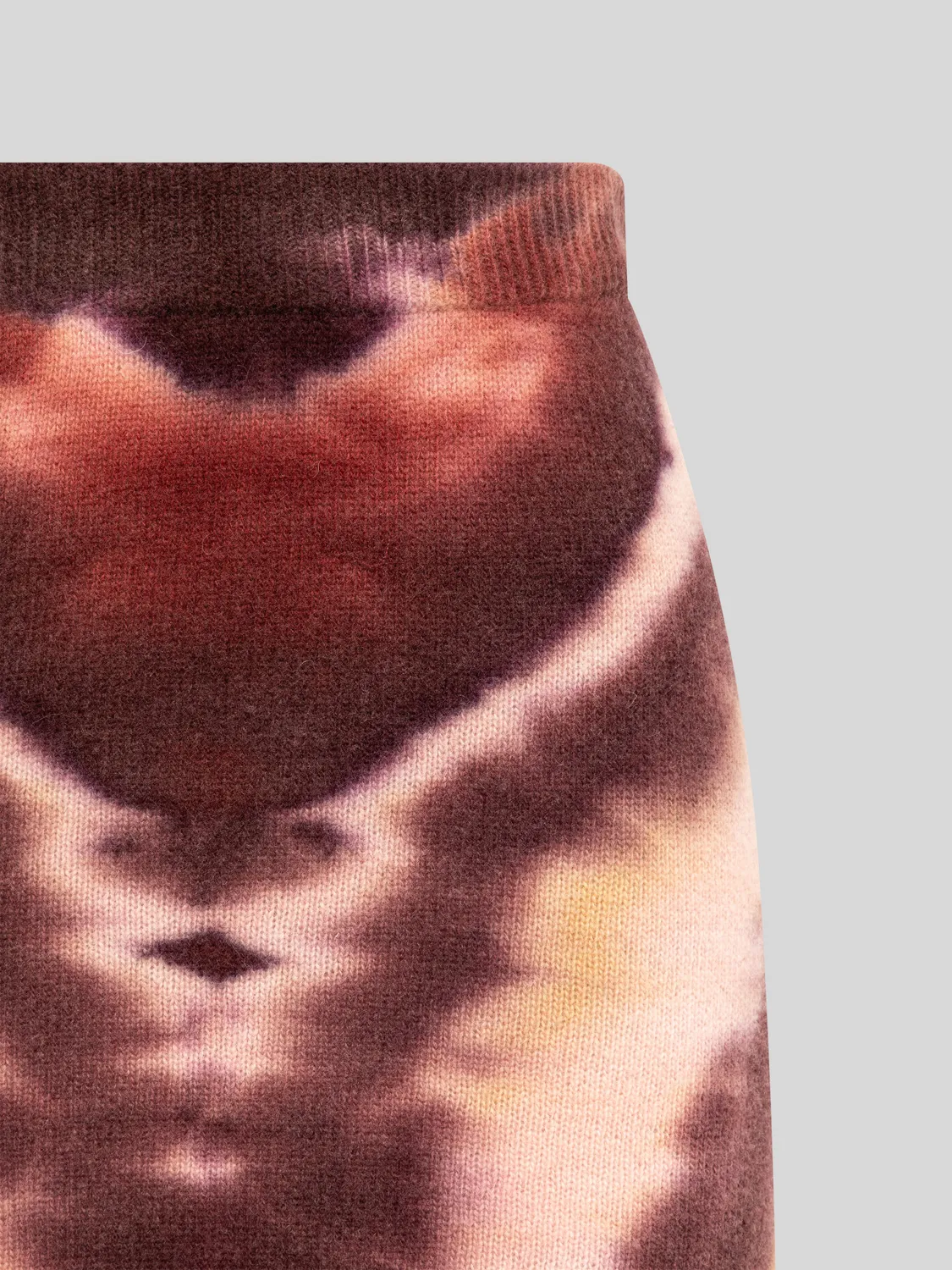 Laneus Garment-Dyed midi-nederdel uld