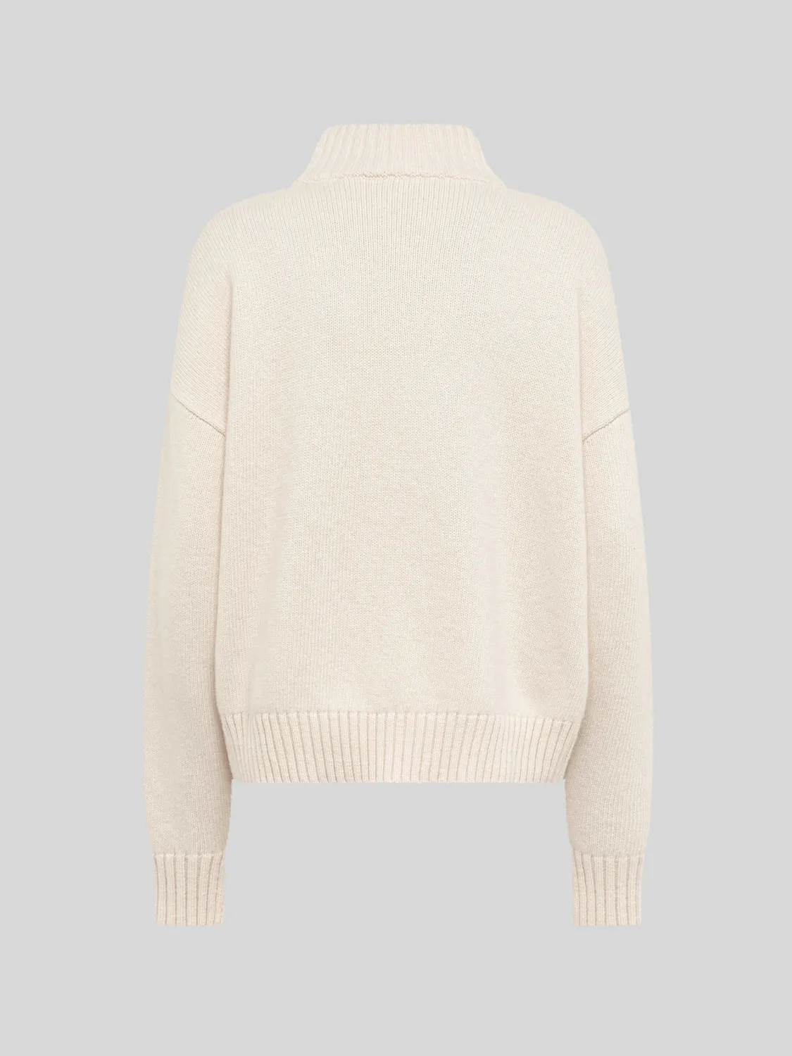 Laneus Wool Angora mock-neck sweater cream