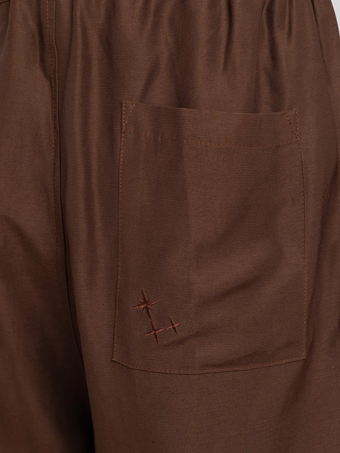 Laneus Bermuda Cancun shorts chokolade hør