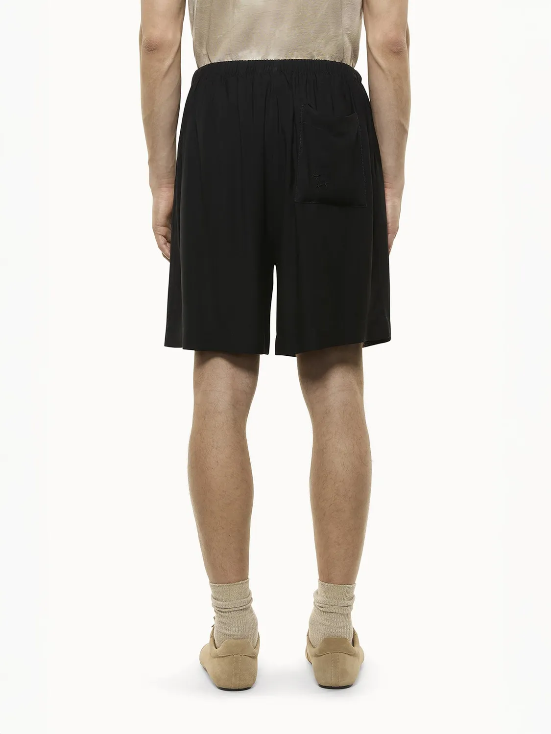 Laneus shorts bermuda viskose sort