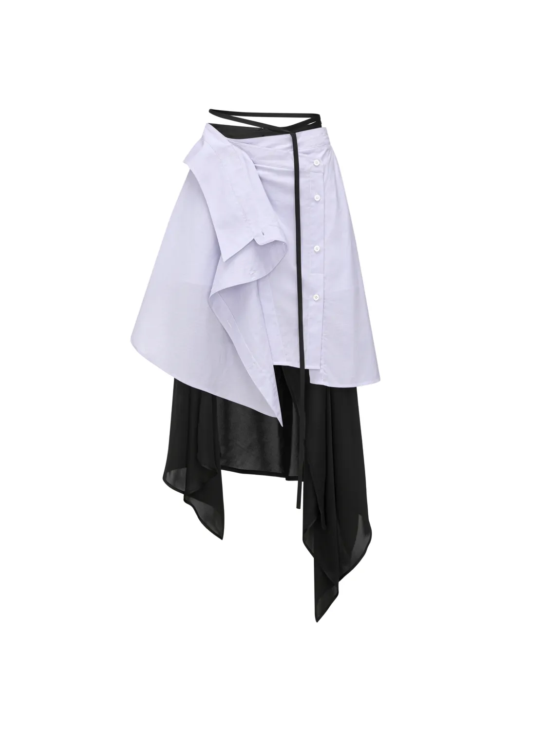 Feng Chen Wang Deconstruction Wrap nederdel skjorte