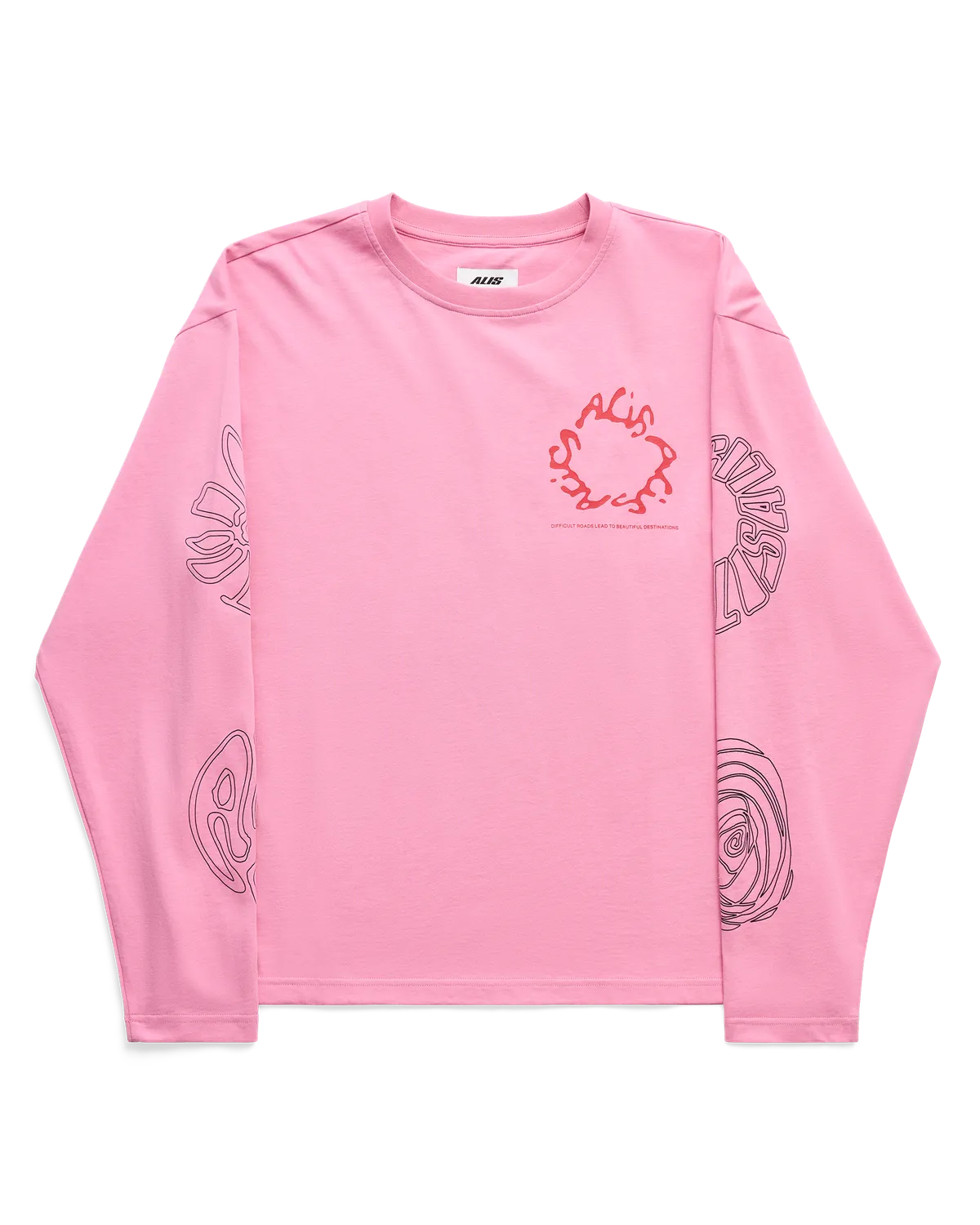 Alis Joshua langærmet t-shirt pink bomuld grafik