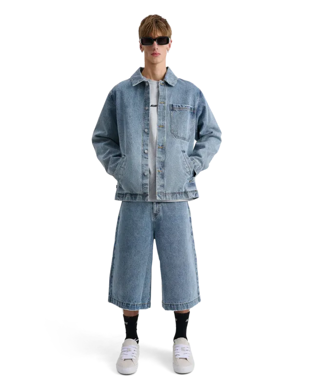 Alis Chaz Wide Fit denimshorts lyseblå bomuld