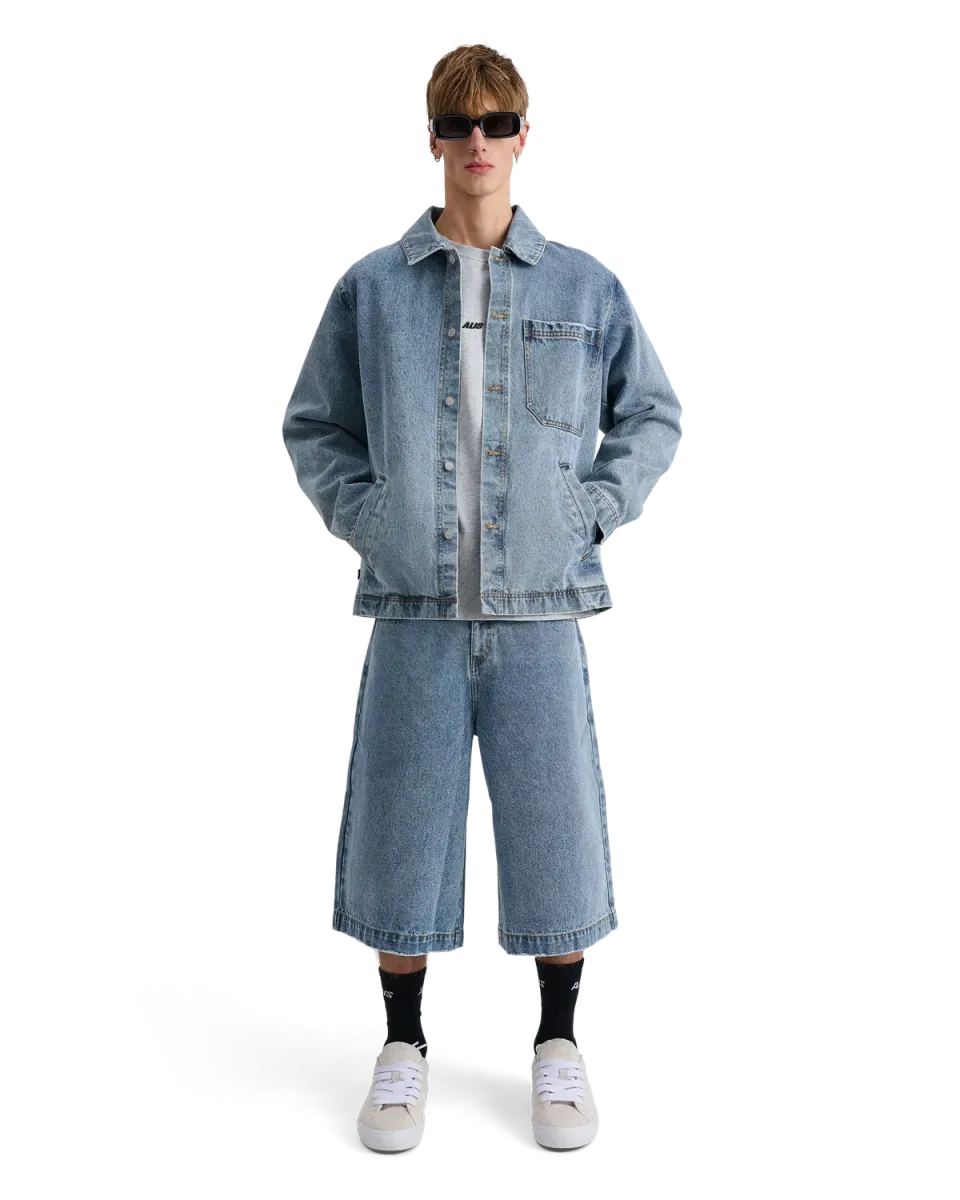 Alis Chaz Wide Fit denimshorts lyseblå bomuld