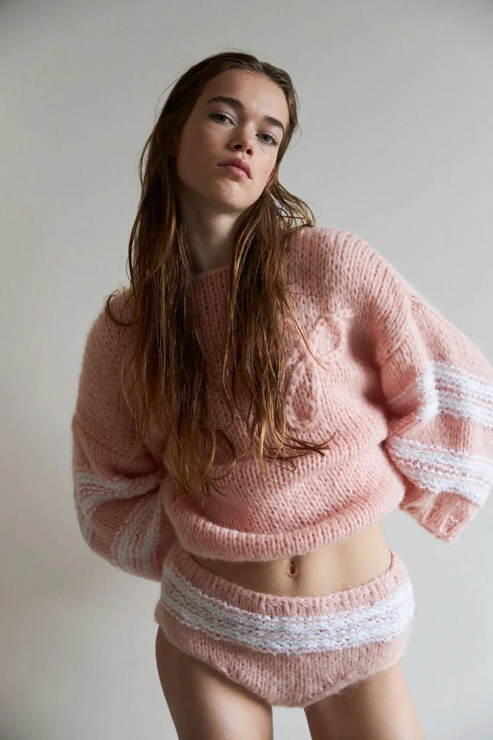 DAWNXDARE ELVINA Sport striktrøje baby pink