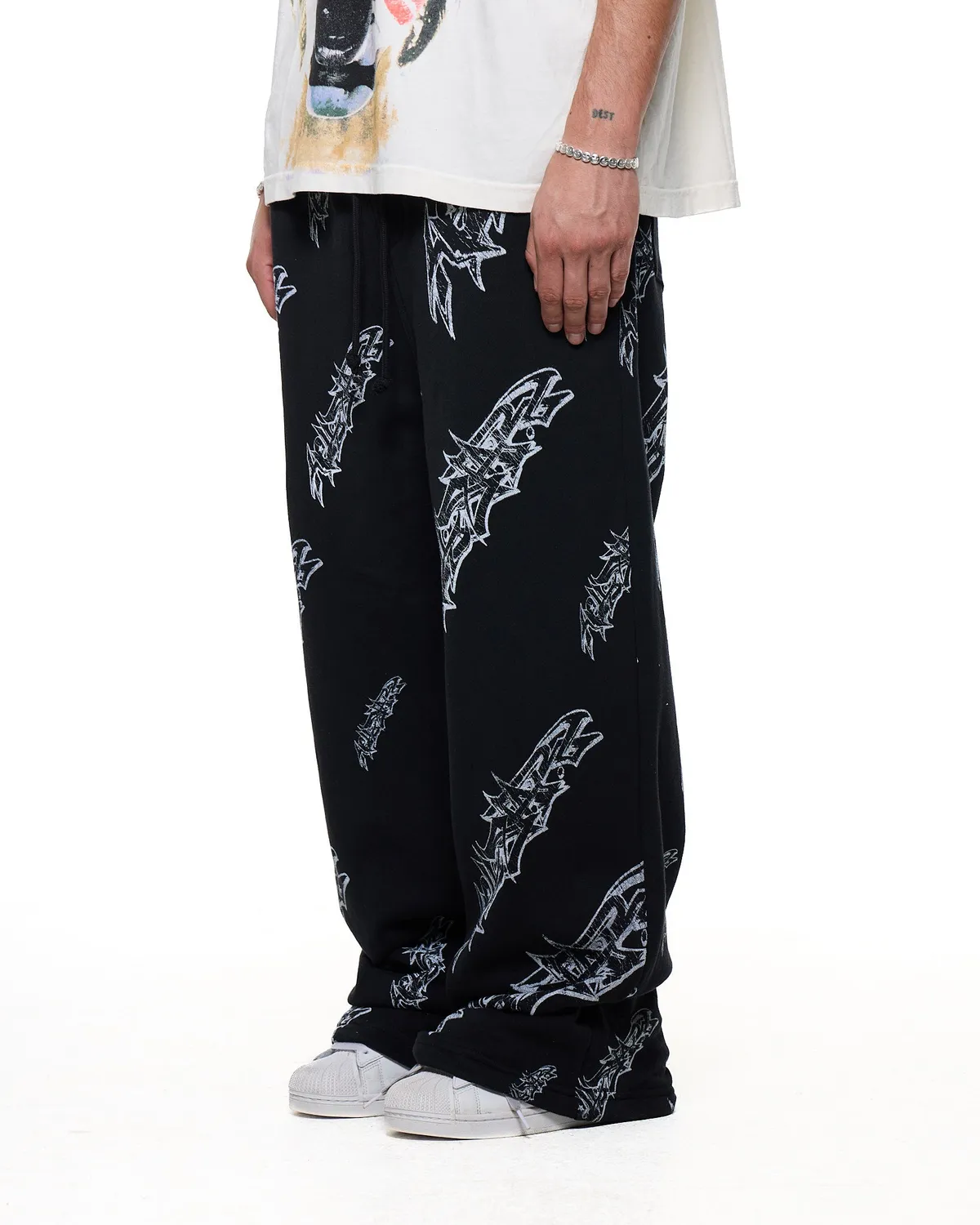 Hellstar Graffiti Sweats sweatpants sort baggy