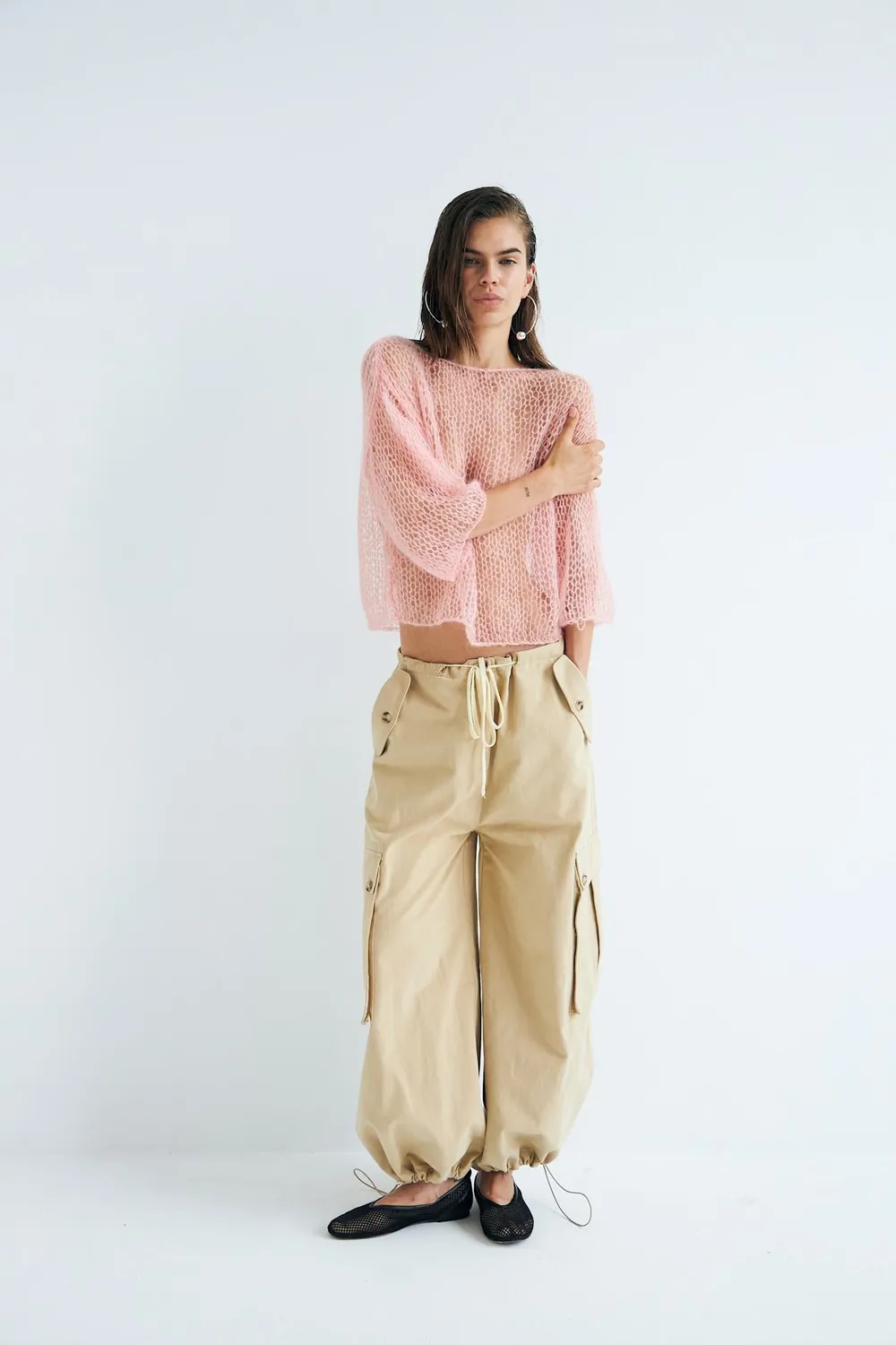 DAWNXDARE Lily 203 Baby Pink striktrøje lyserød mohair uld
