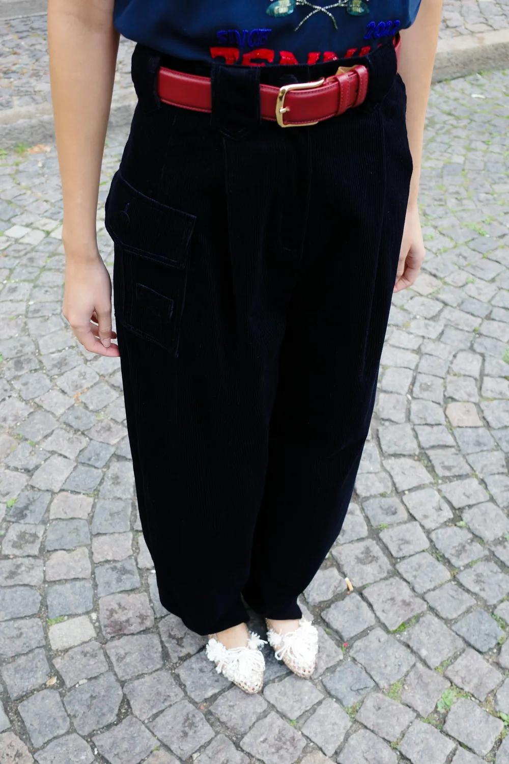 Caro Editions Beatrice bukser Navy Corduroy bomuld