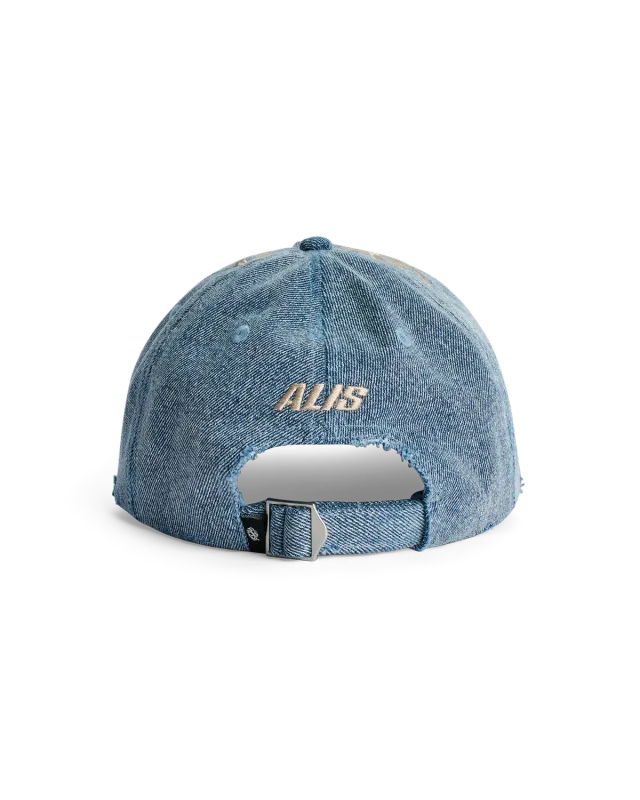 Alis Koston kasket Washed Light Blue broderi