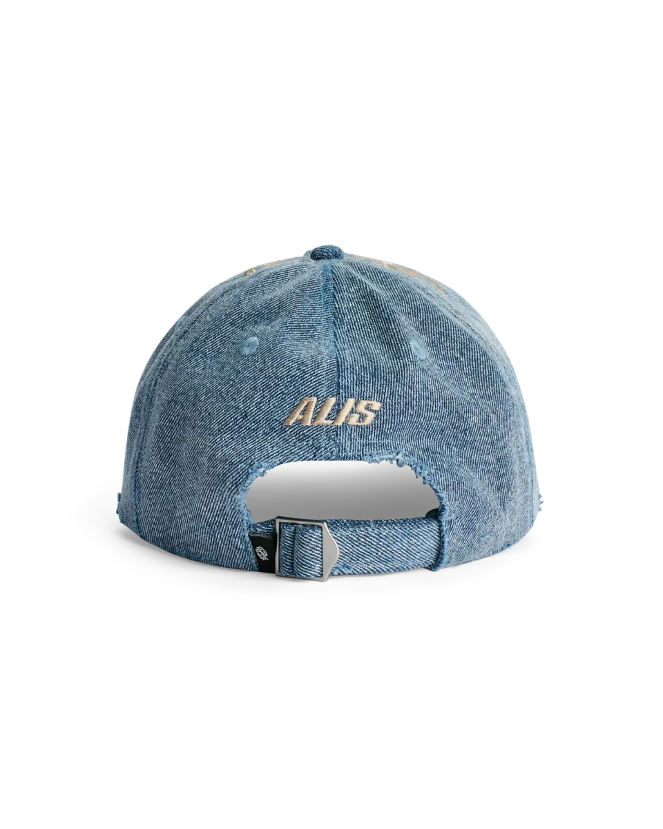 Alis Koston kasket Washed Light Blue broderi