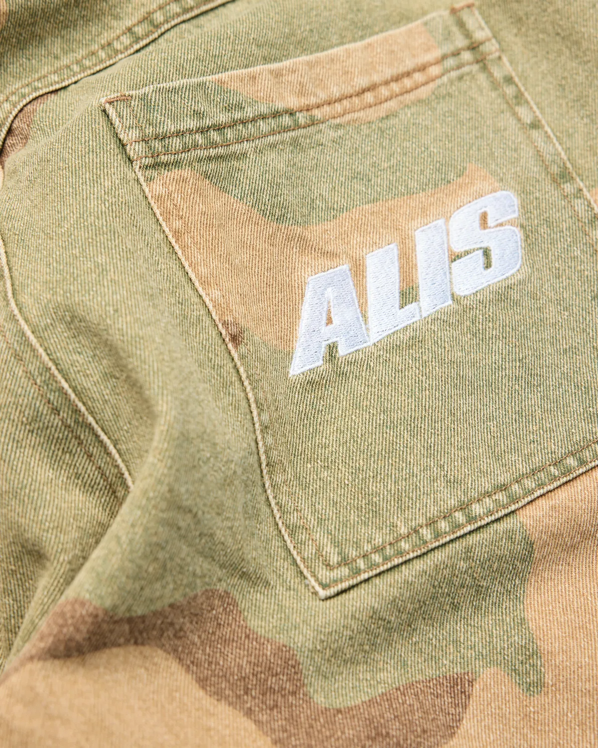 Alis Bam Wide Fit jeans camouflage 100% bomuld