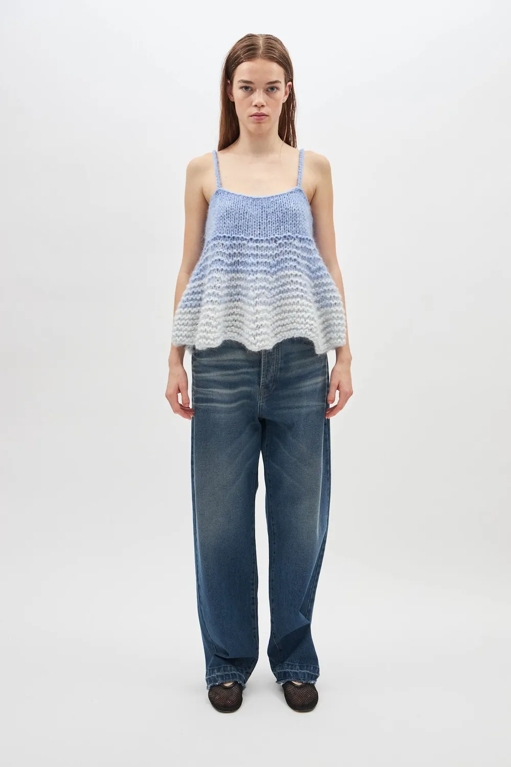 DAWNXDARE VESPER 642 INDIGO strik top mohair