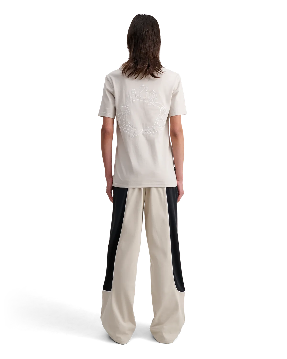 Alis Jeron t-shirt Off White broderet cropped