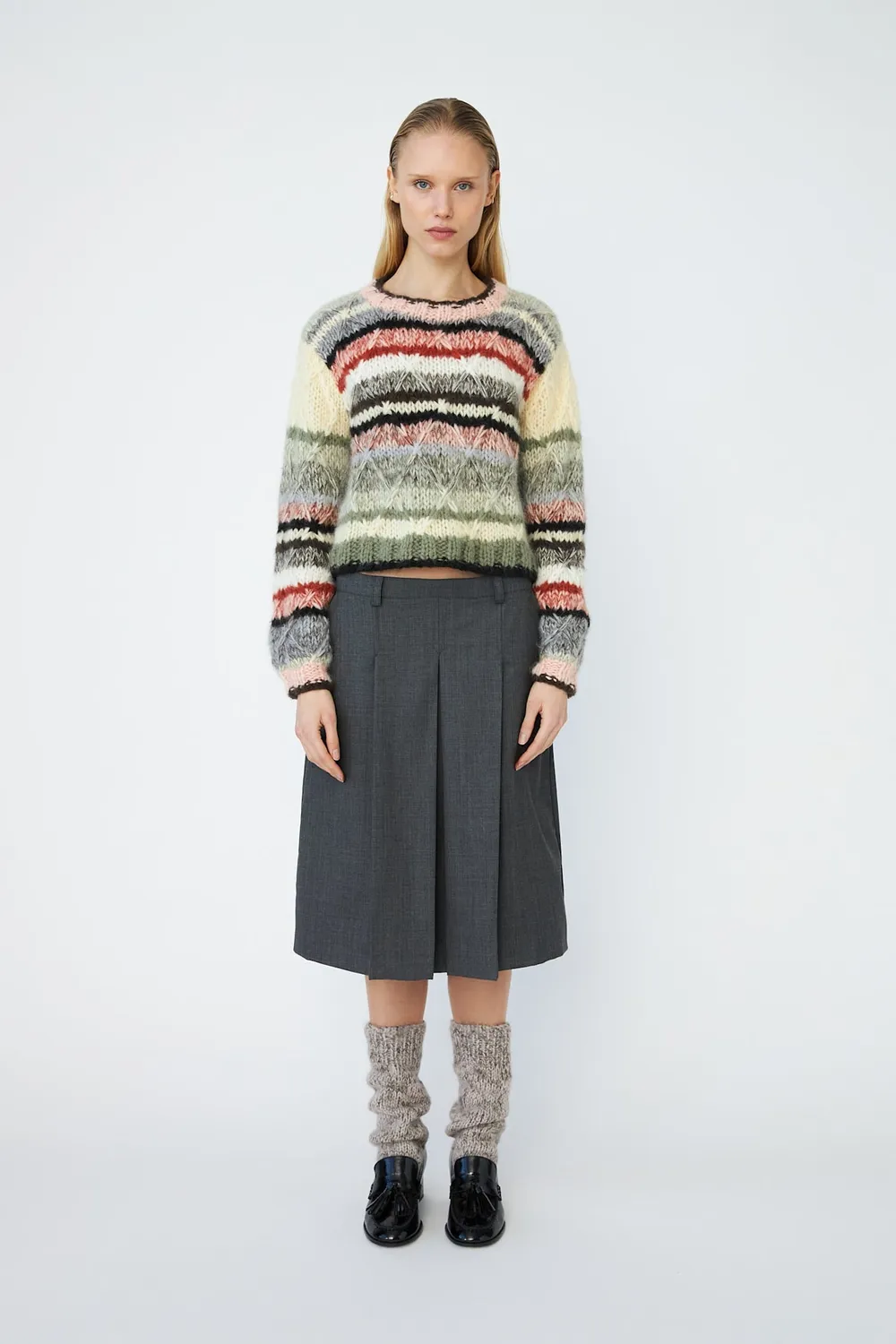 DAWNXDARE Bella striktrøje 993 wooden cropped