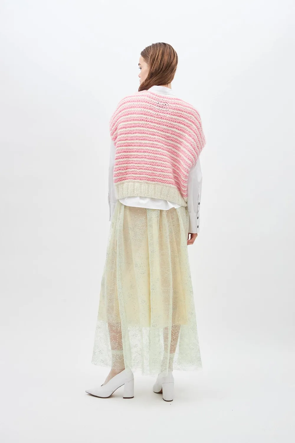 DAWNXDARE Capri Stripe 919 strikvest pink mohair