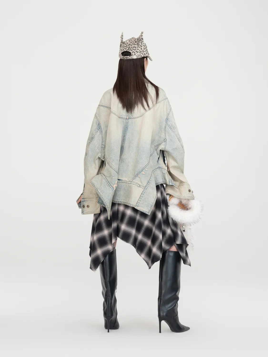 Feng Chen Wang Inverted Distressed denimjakke