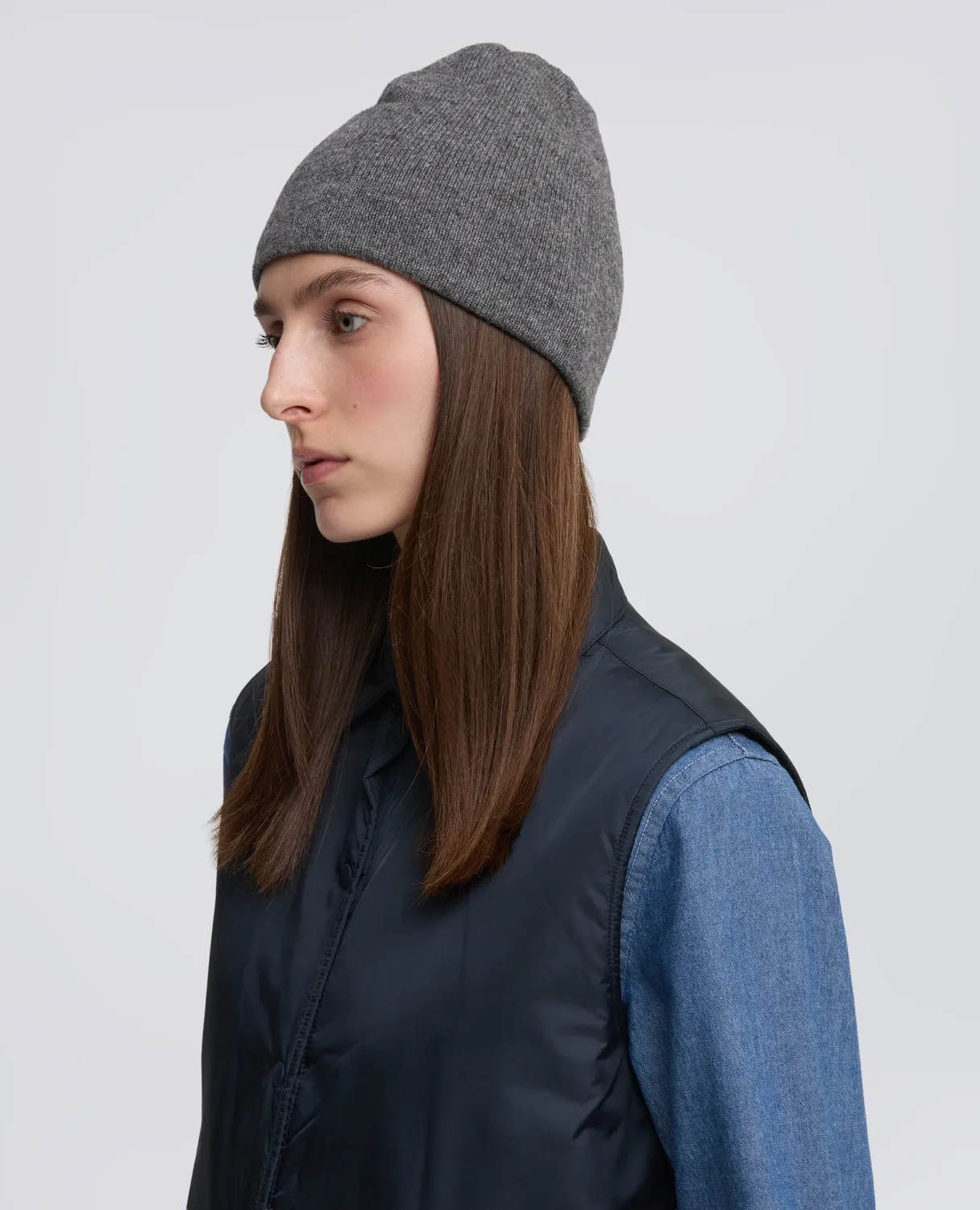 Aspesi hue uld cashmere yak grå