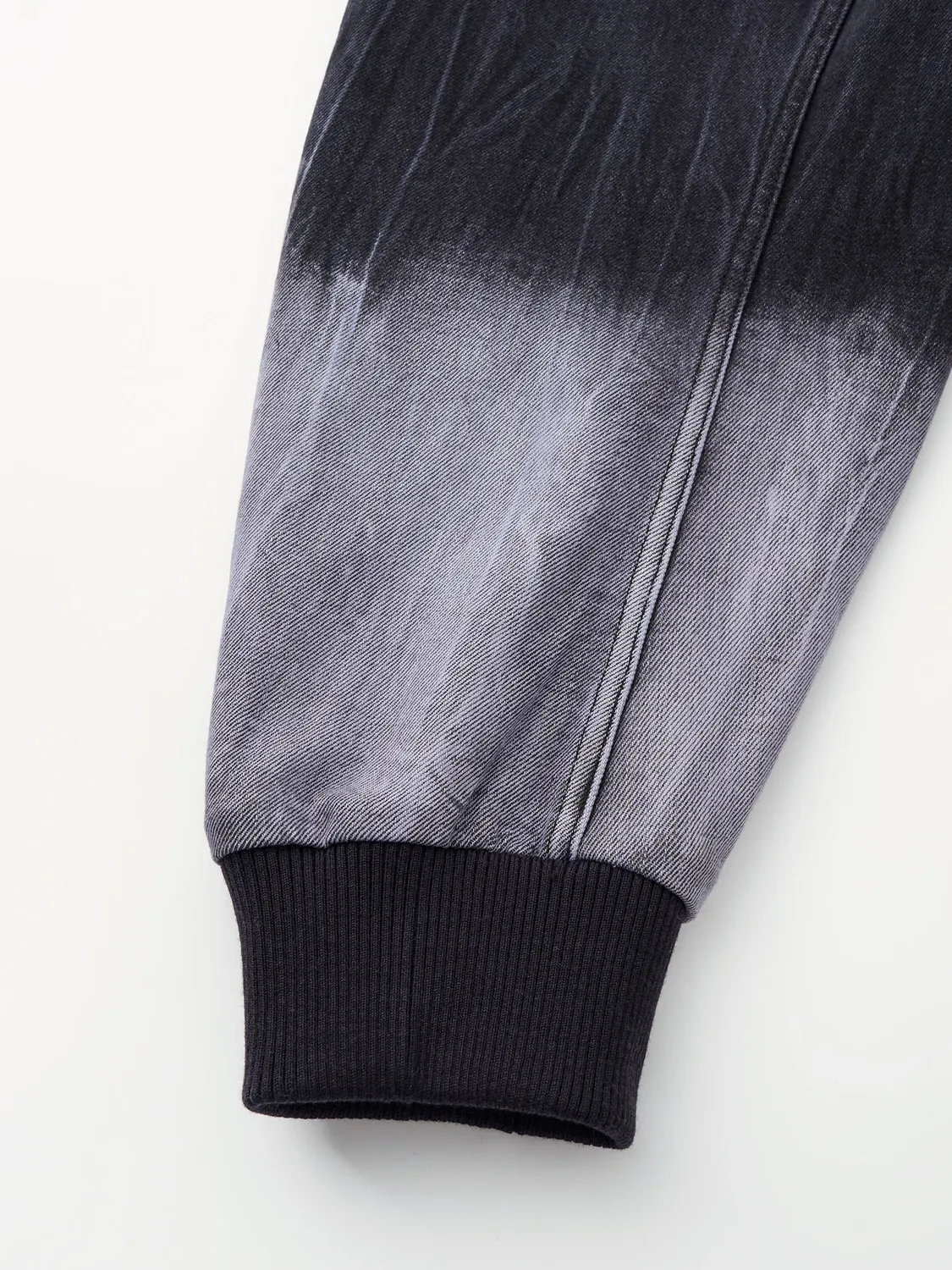 Feng Chen Wang Black Purple Gradient Denim Zip-Up jakke hoodie