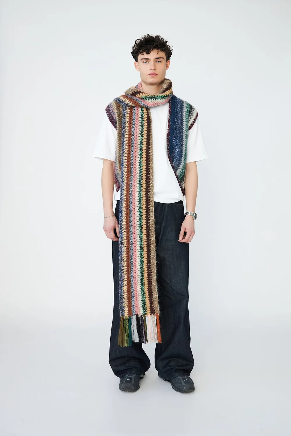 DAWNXDARE SCARF DS tørklæde 990 dark multi mohair
