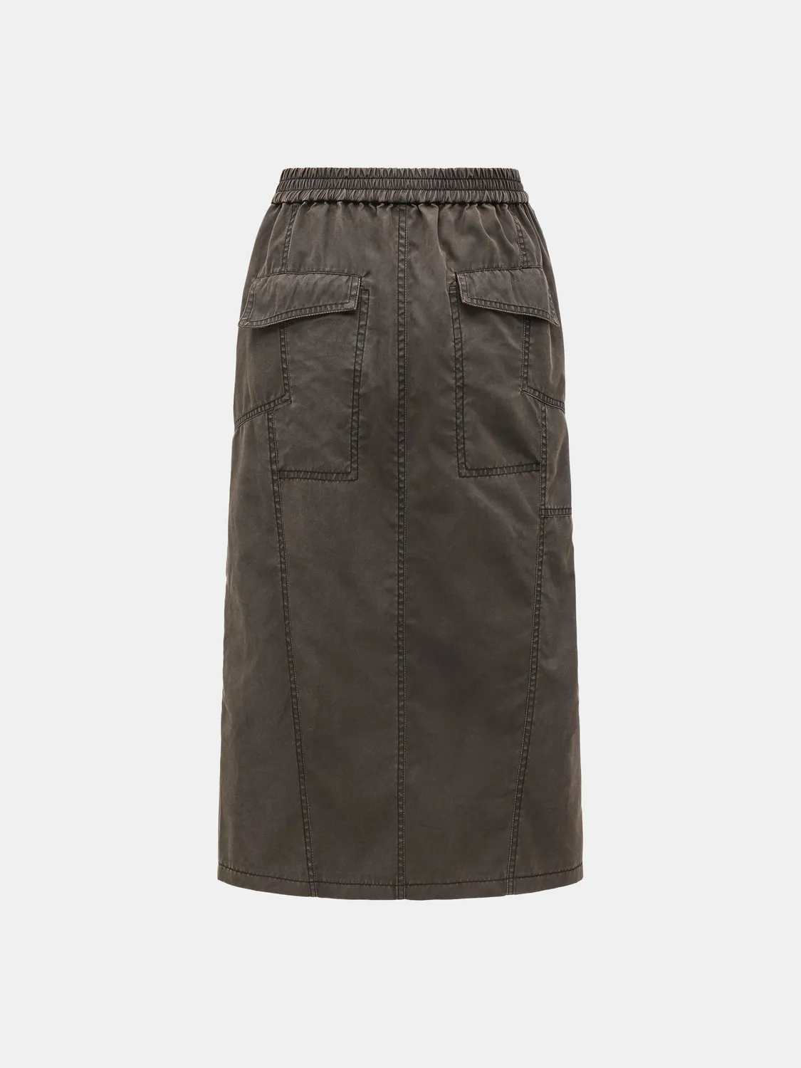 Feng Chen Wang Brown Zip-Up Utility nederdel brun nylon