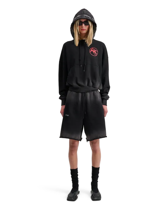 Alis Malto Cropped Hoodie W/ Print hoodie sort cropped