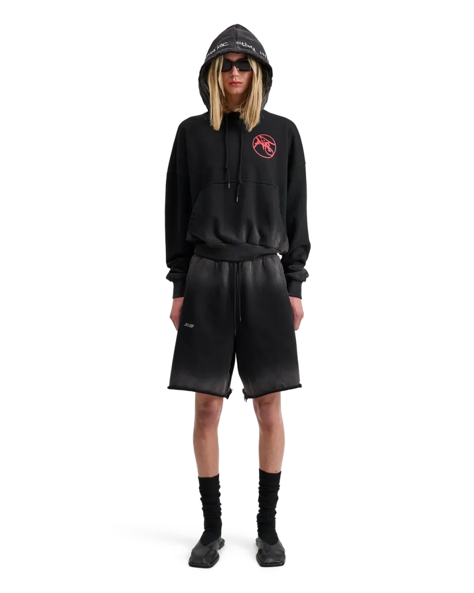 Alis Malto Cropped Hoodie W/ Print hoodie sort cropped