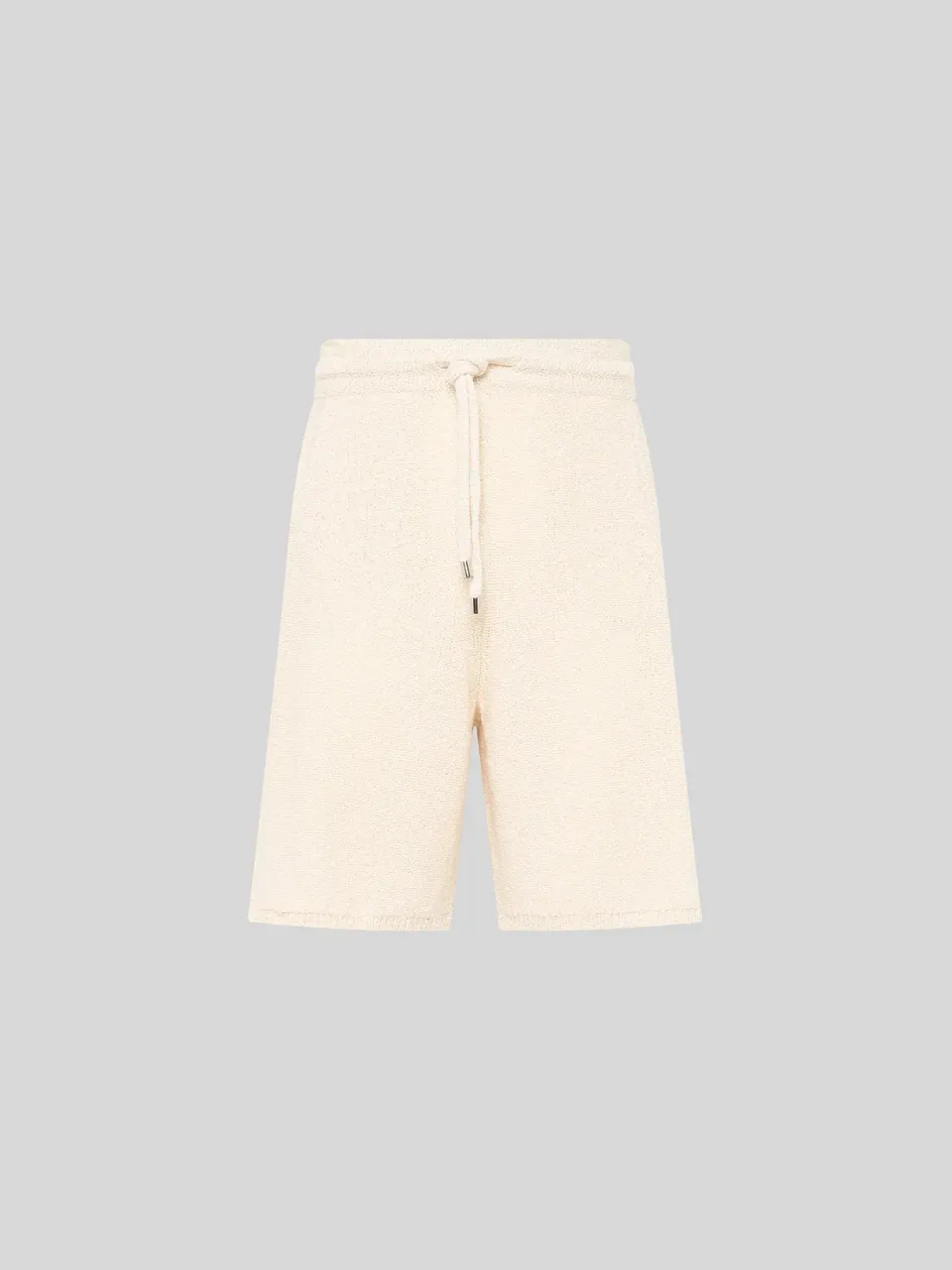 Laneus Cashmere and Silk Bermuda strikshorts creme