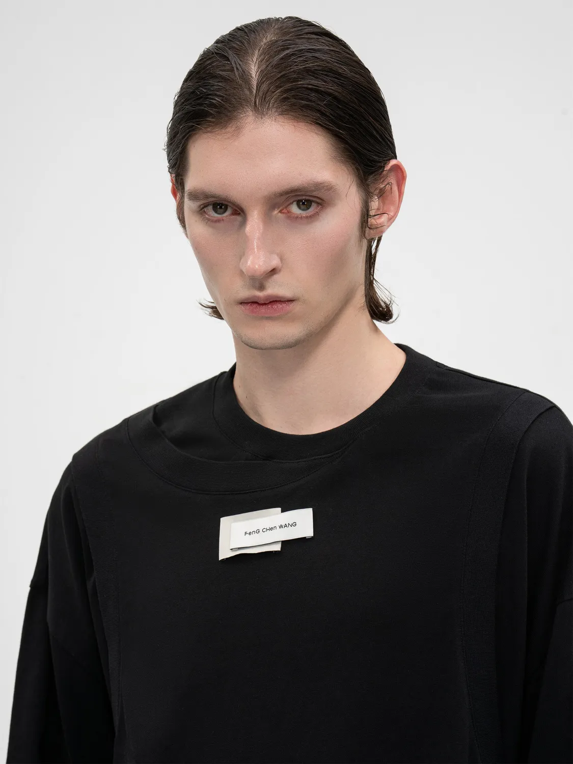 Feng Chen Wang Double Neck Jersey sweatshirt afslappet