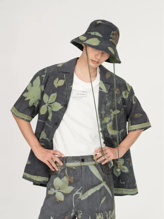 Feng Chen Wang Botanical Dyed Fisherman Hat bøllehat plantefarvet