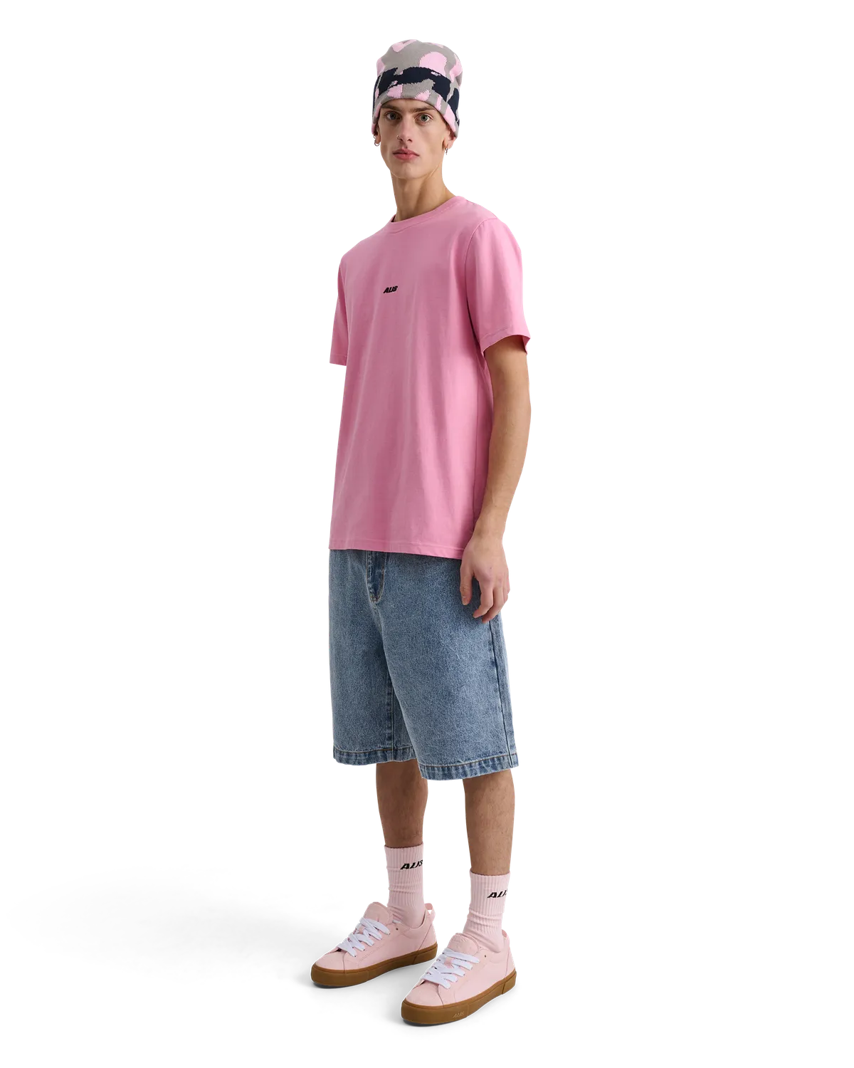 Alis Jeron t-shirt Solid Pink cropped
