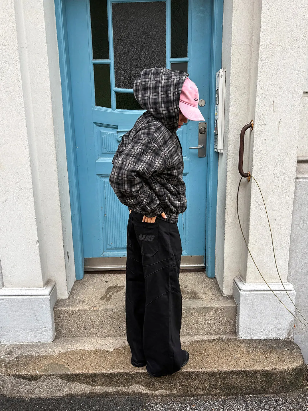 Alis Danie barrel jeans solid black bomuld