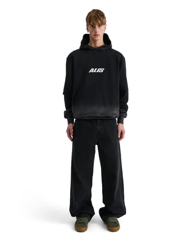 Alis Aori hoodie hættetrøje faded black bomuld