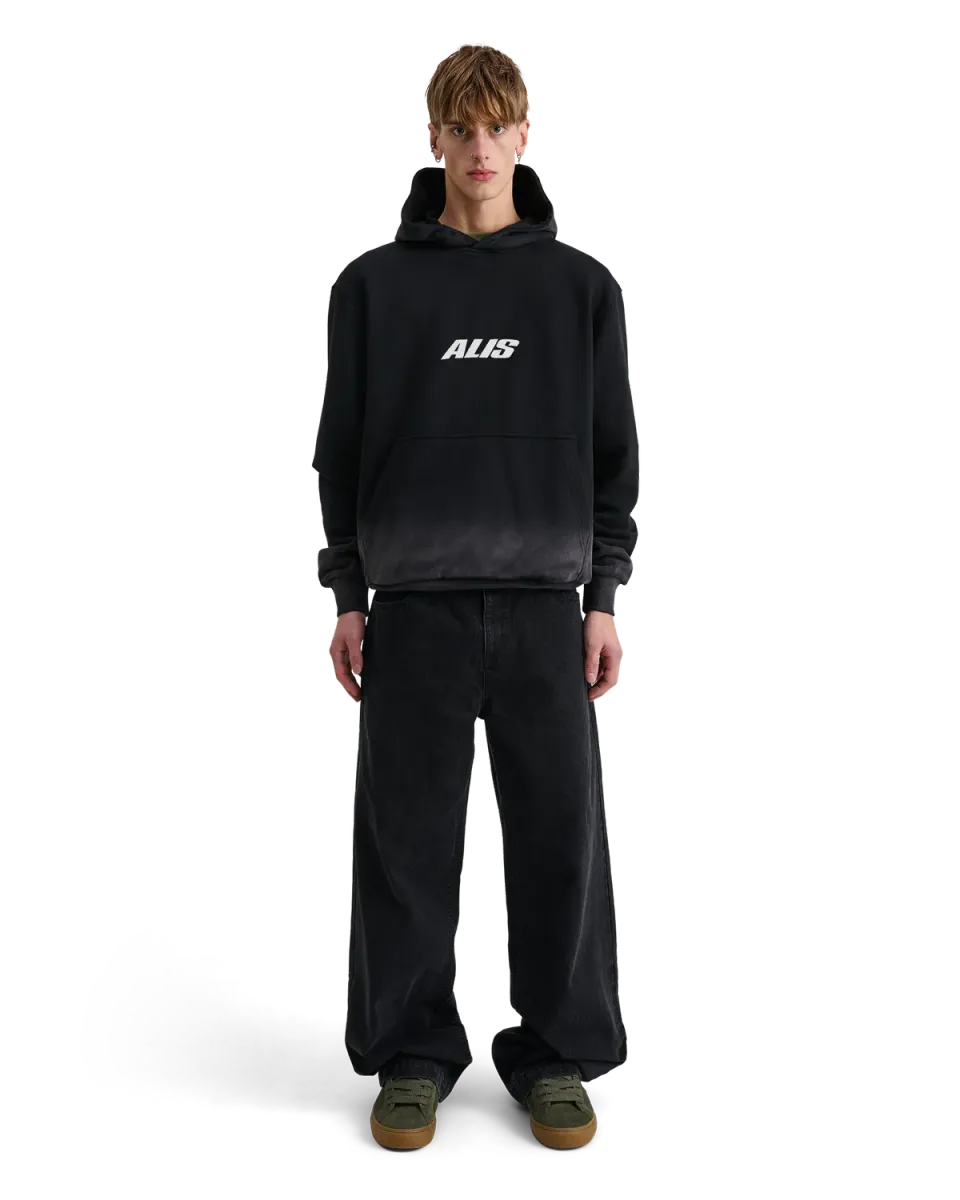 Alis Aori hoodie hættetrøje faded black bomuld