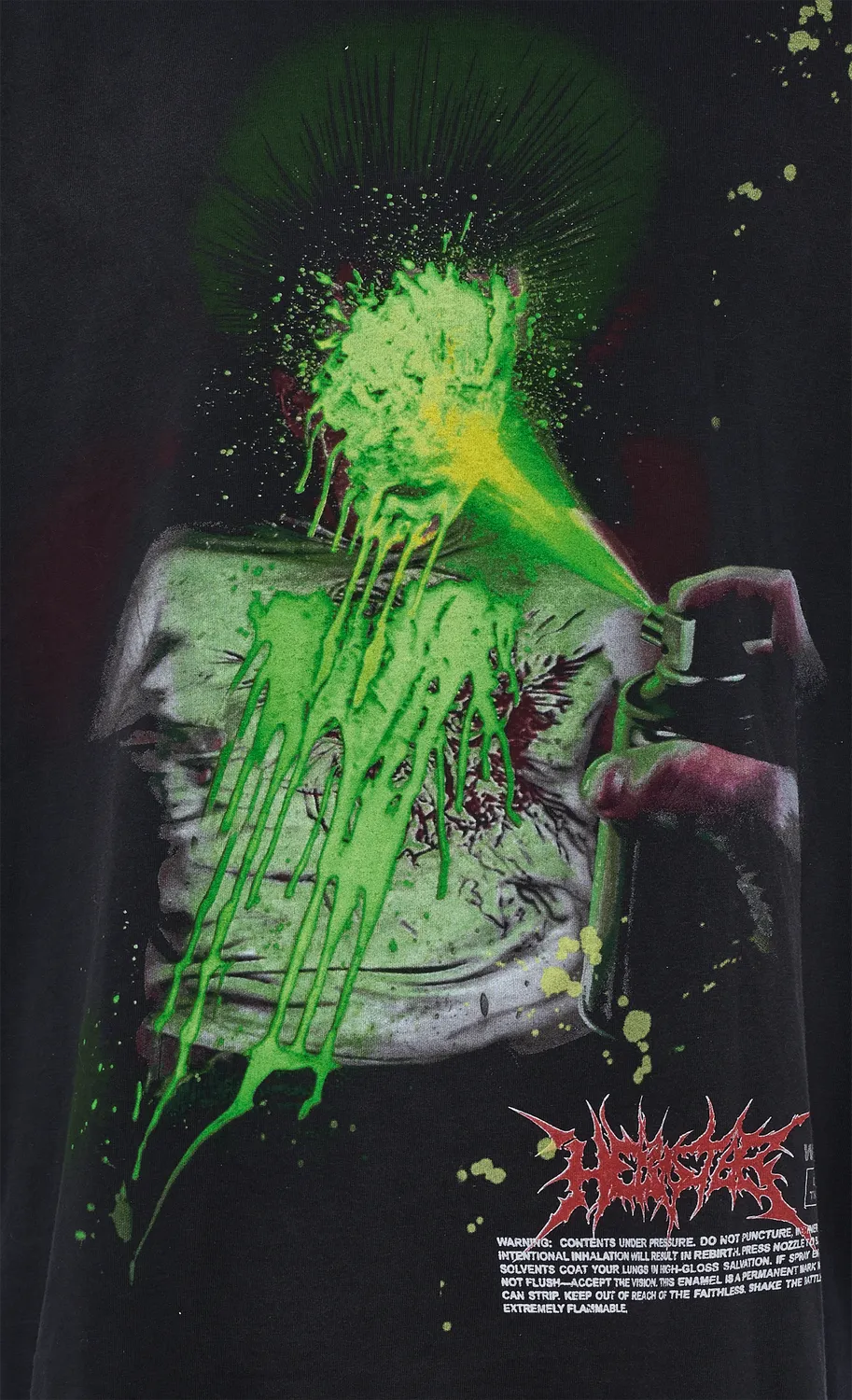 Hellstar Slime Out t-shirt sort stort rygtryk