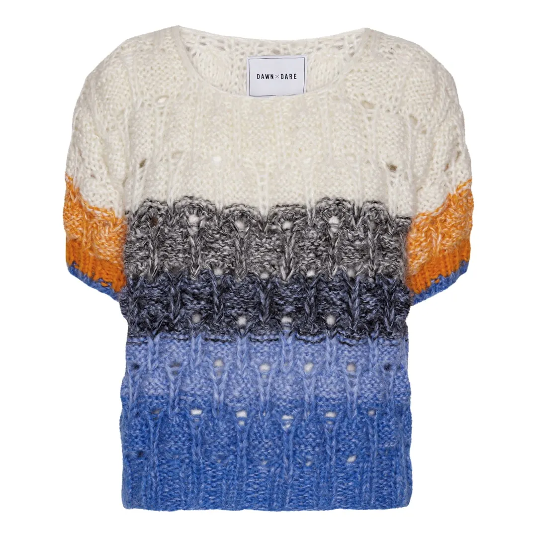 DAWNXDARE ACACIA SHADE 925 strikbluse deia blue