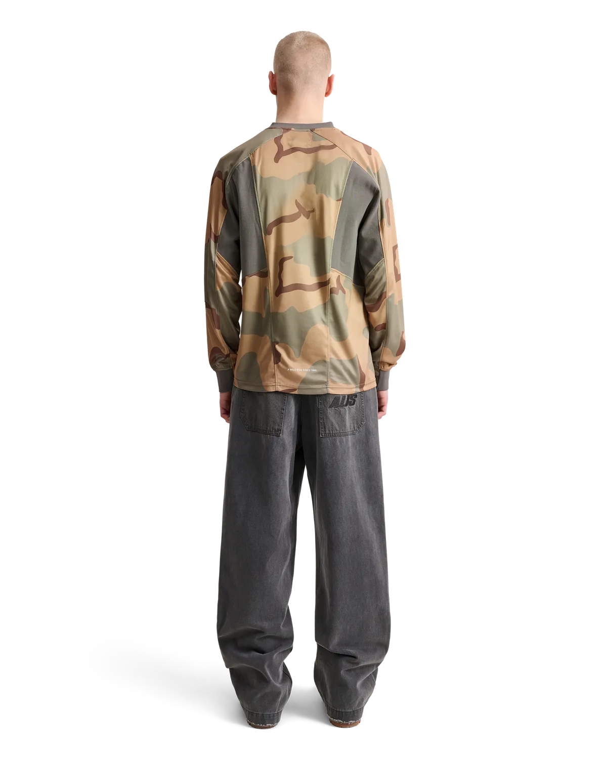 Alis Nikola longsleeve camouflage grey polyester
