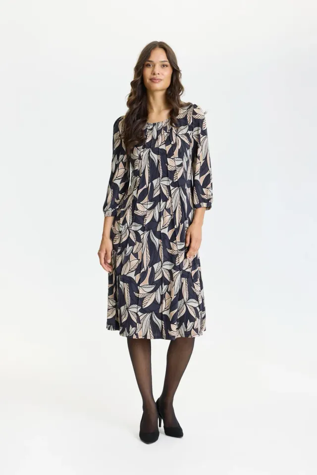 IN FRONT Lucette kjole 3/4 ærmer jersey print