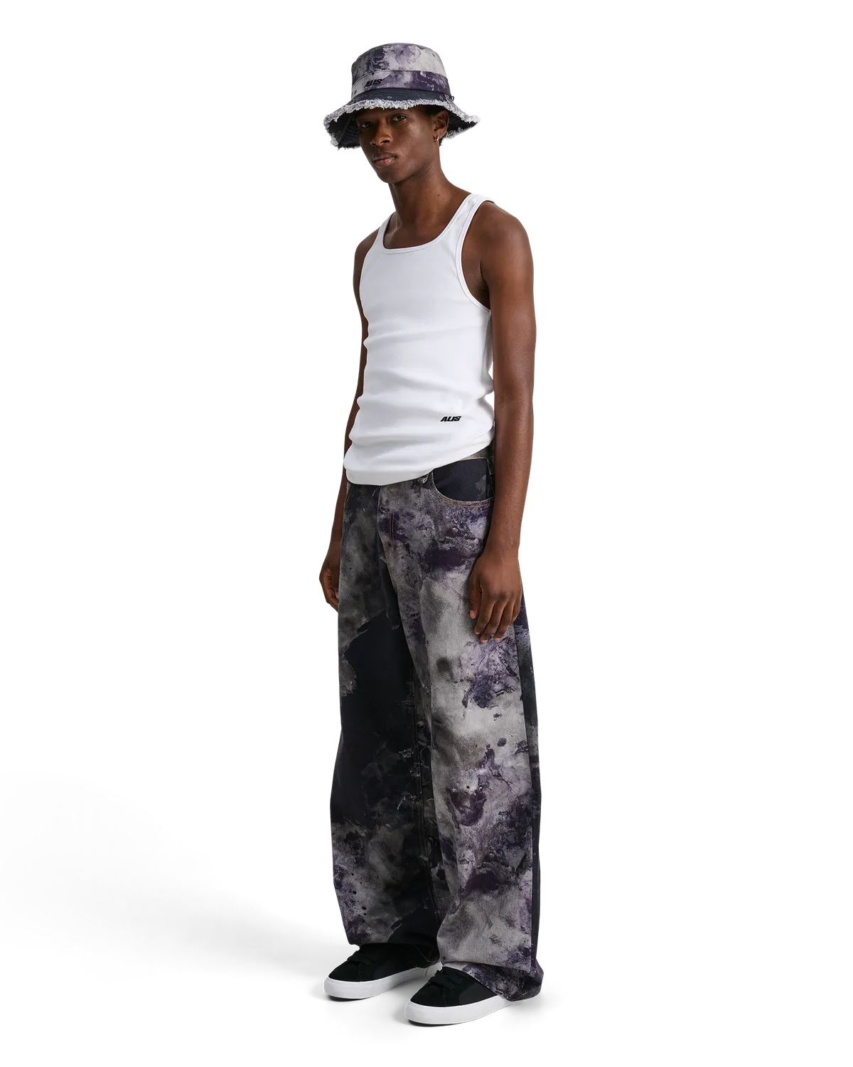 Alis Josh tanktop Solid White ribbet