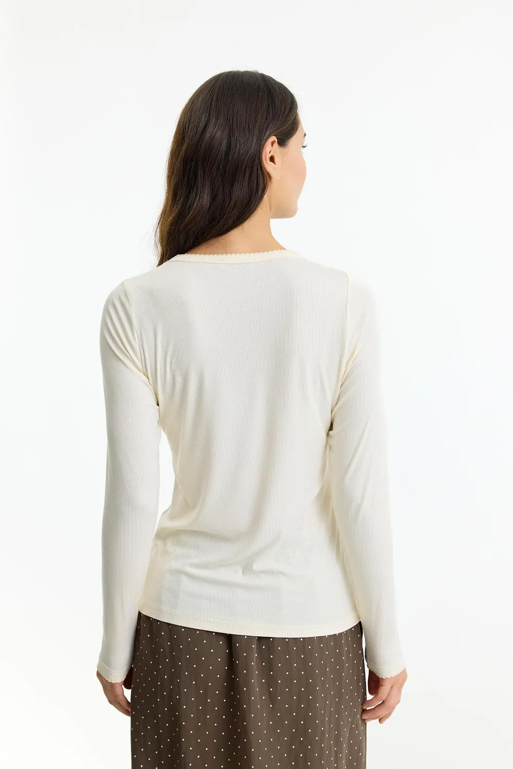 IN FRONT Yvonne t-shirt rib viskose