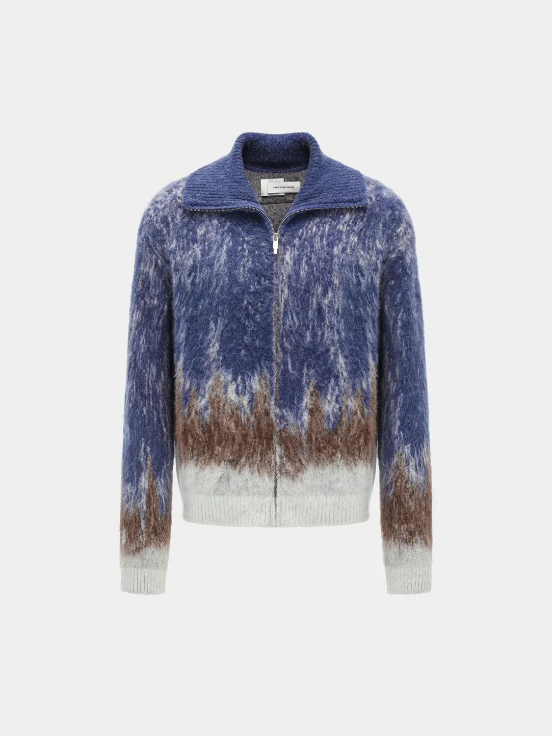 Feng Chen Wang Blue-to-Brown gradient cardigan blå-brun