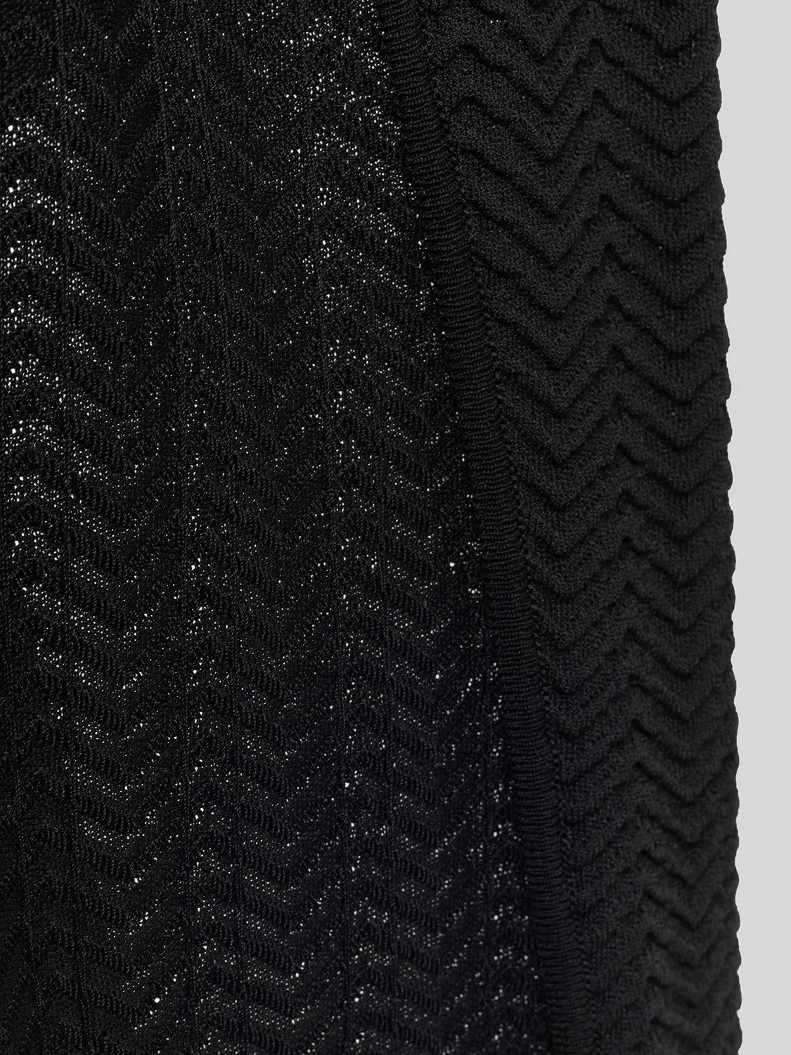 Laneus Long Knitted Skirt strikskørt sort slids