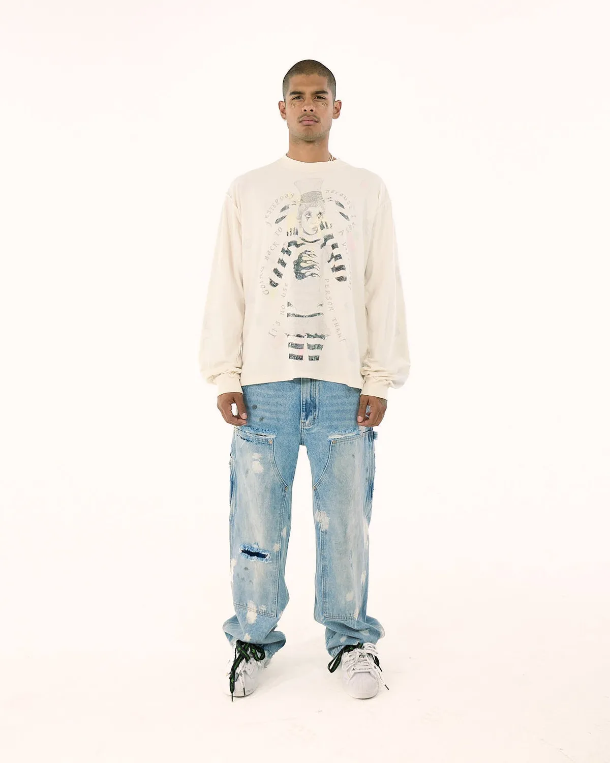 Hellstar Paradise Path longsleeve hvid print