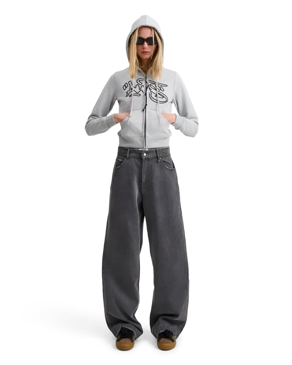 Alis Bam vide jeans washed grey bomuld