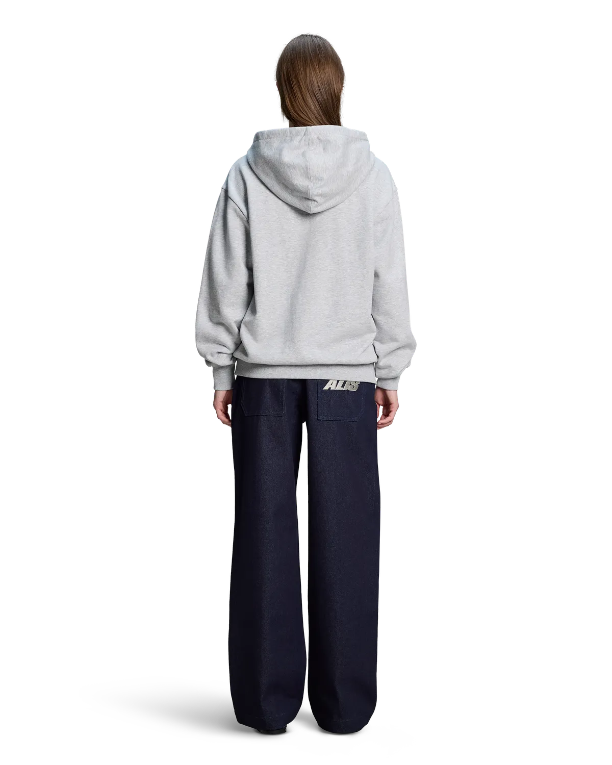 Alis Aori hoodie grey melange oversize bomuld