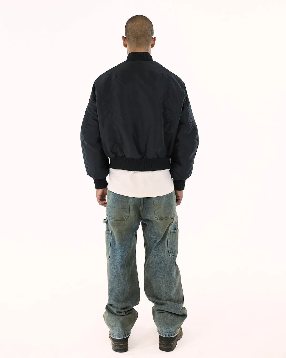 Hellstar Core Logo bomberjakke sort nylon SS26