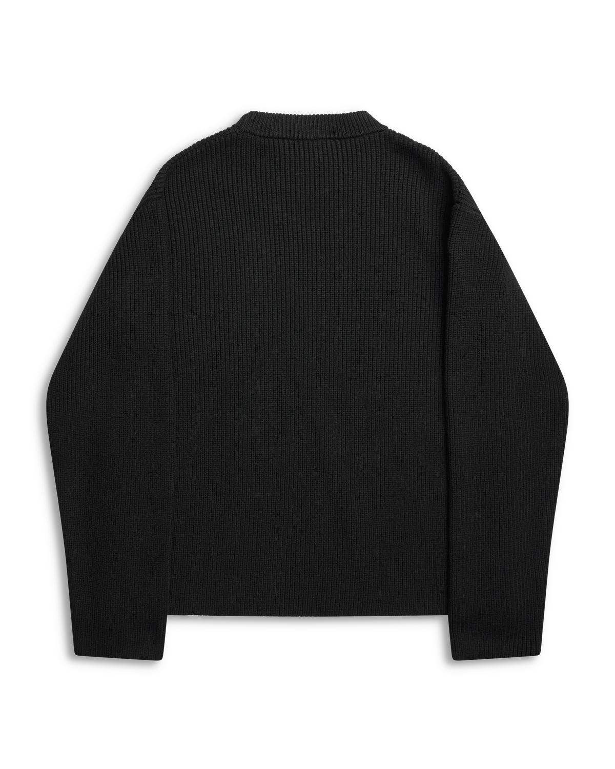 Alis Ledley striktrøje Solid Black ribbet polyester
